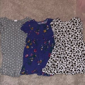 2 dresses and one short set